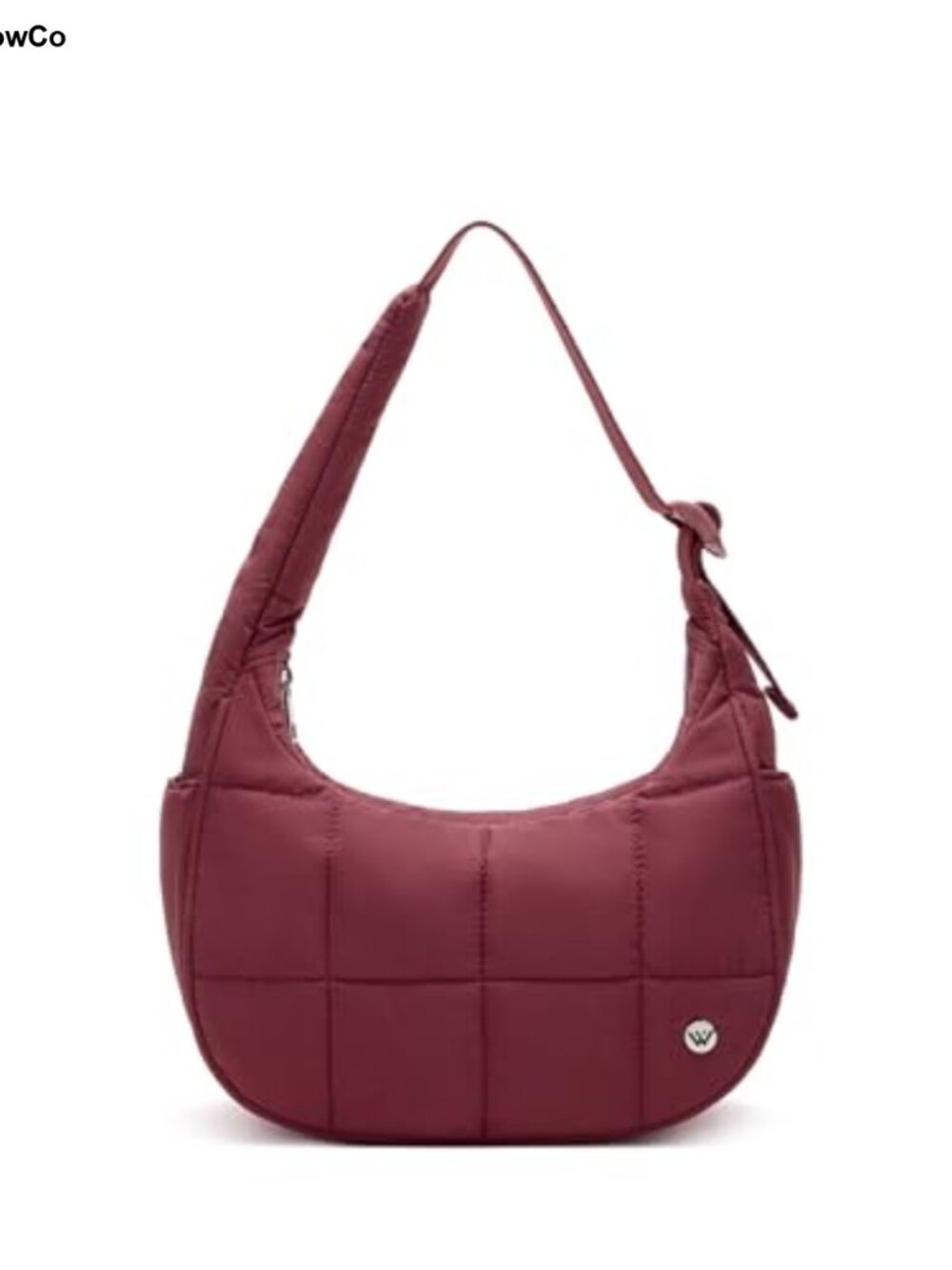 WESTBRONCO Small Puffer Crescent Bag Nylon Shoulder Bag for Women